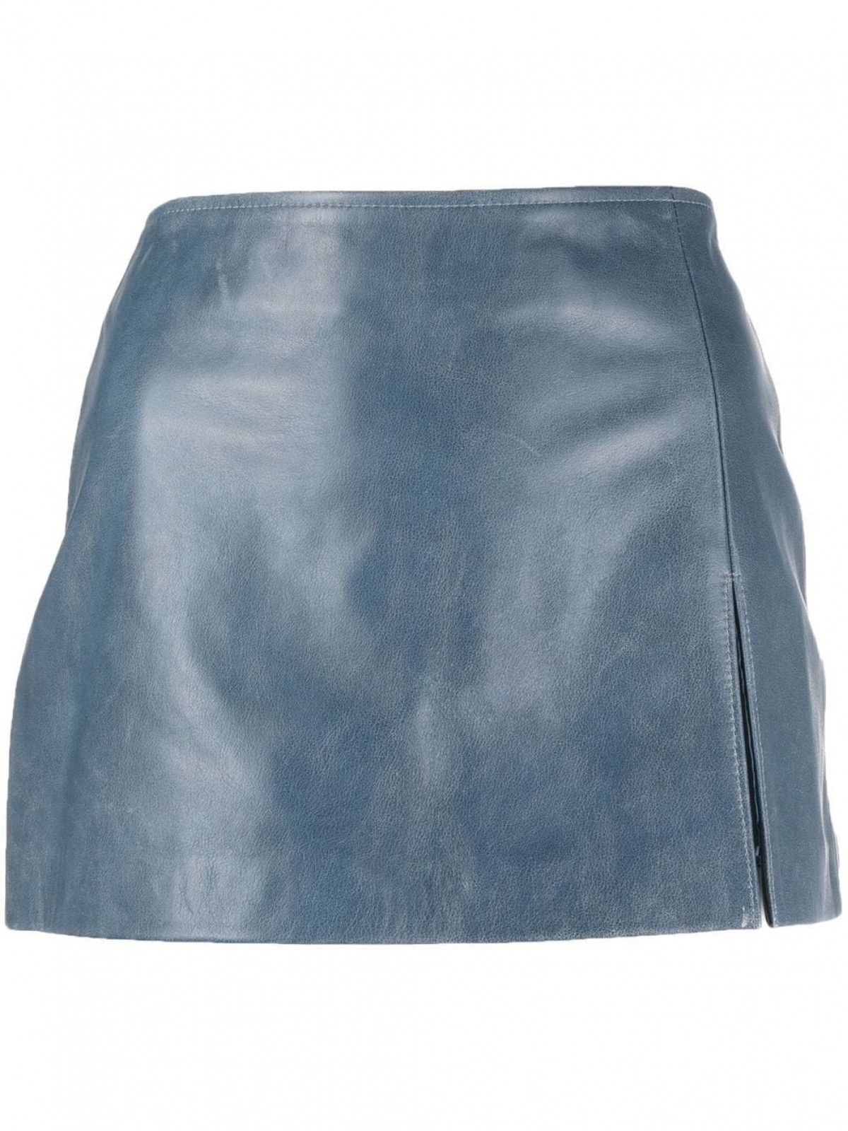 PANELLED LEATHER MINI SKIRT