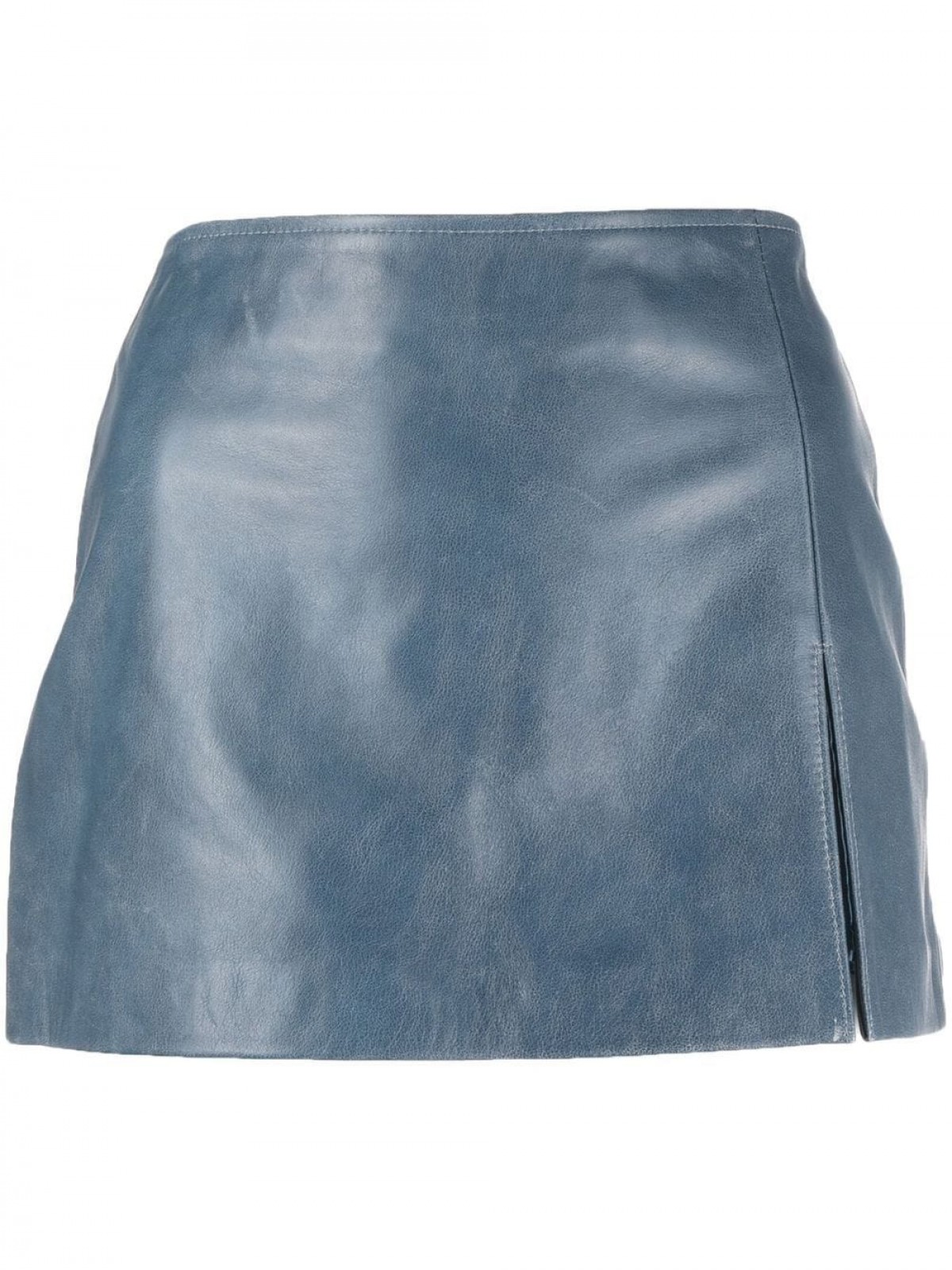 PANELLED LEATHER MINI SKIRT
