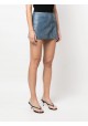 PANELLED LEATHER MINI SKIRT