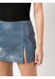 PANELLED LEATHER MINI SKIRT