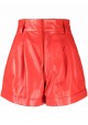 FLARED LEATHER SHORTS