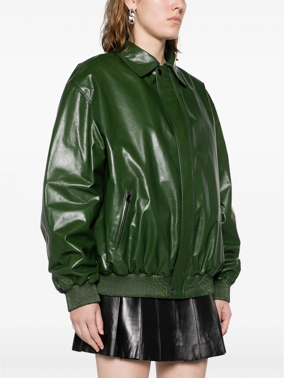 LEATHER BOMBER JACKET