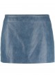 LOW-RISE LEATHER MINI SKIRT