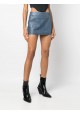 LOW-RISE LEATHER MINI SKIRT