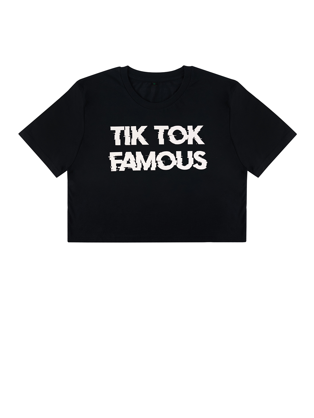 TIK-TOK CROP  T SHIRT
